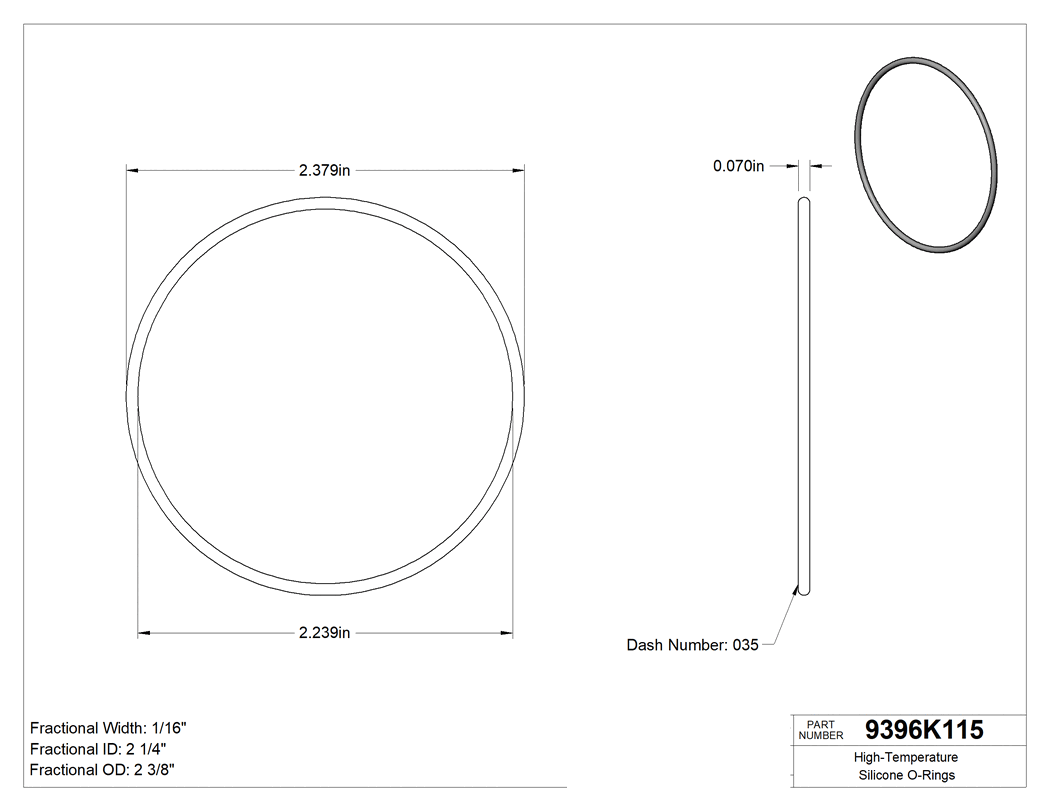 Technical drawing - 9396K115